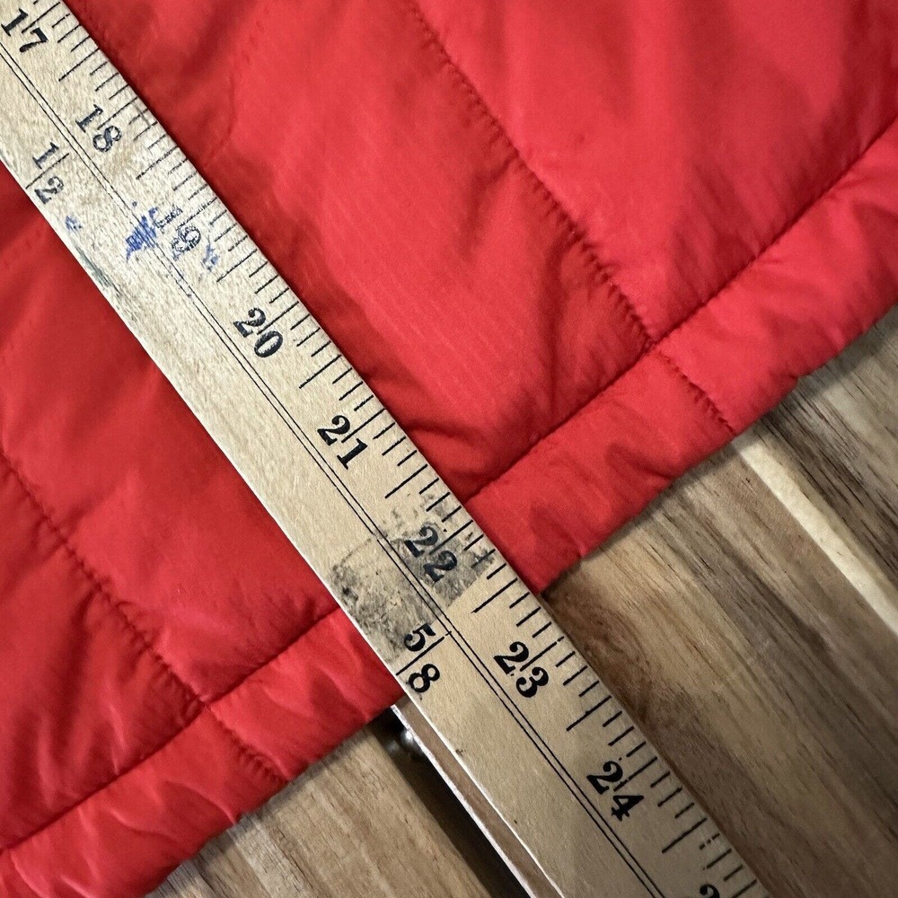LL Bean Puffer Jacket Womens Extra Small Red Full Zip Hooded Outdoor Primaloft - Picture 7 of 9